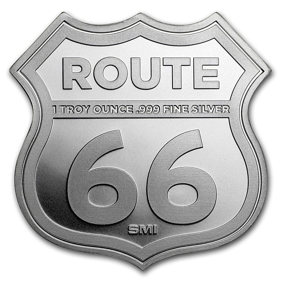 ルート66 1トロイオンス銀メダル 新品) アメリカ「ROUTE 66 ルート